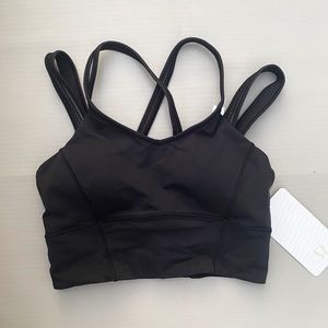Lululemon Black Sport Strappy Bra Sz 6 NWT